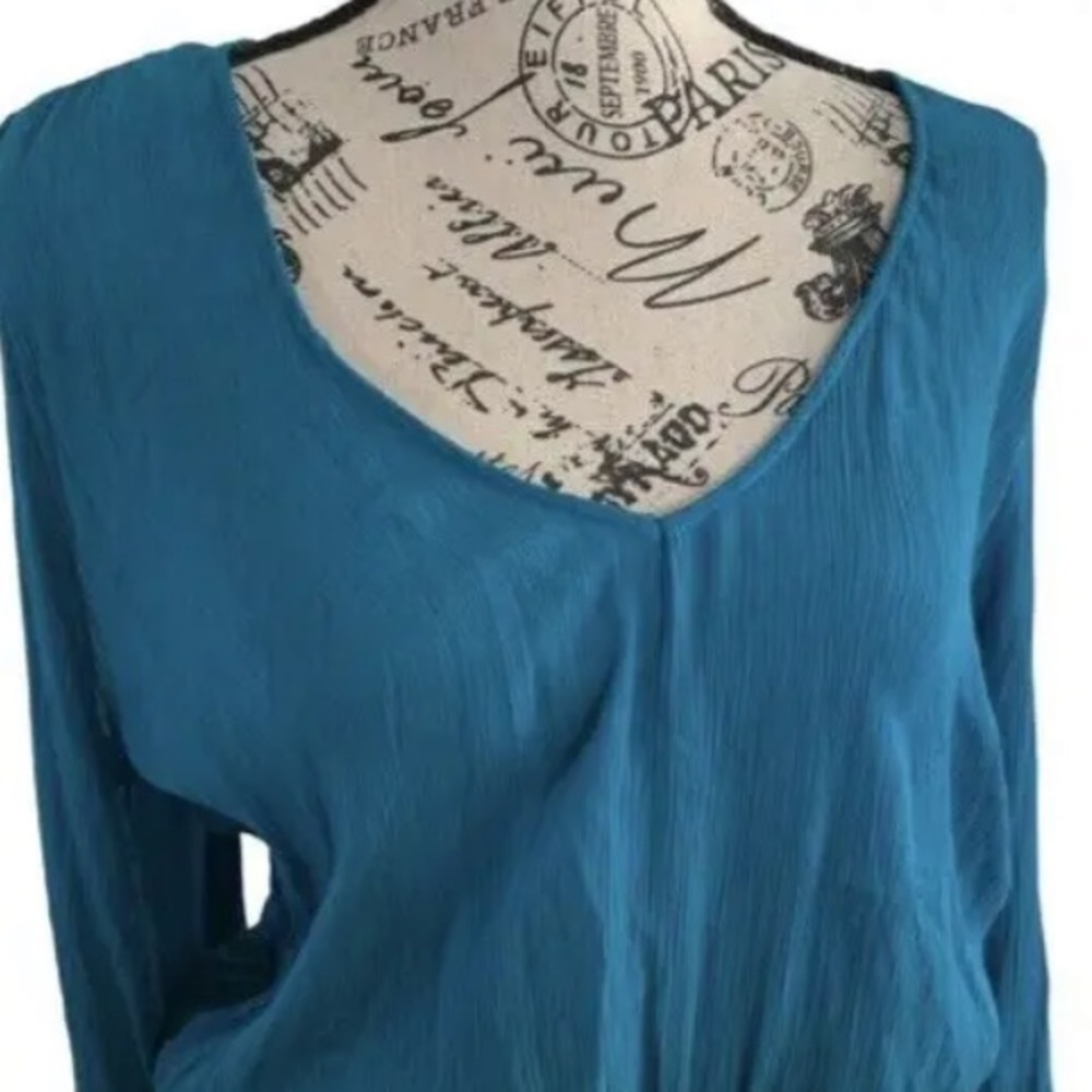 Soluna Solaris tunic teal split-sleeve swimsuit cover up - Picture 5 of 11